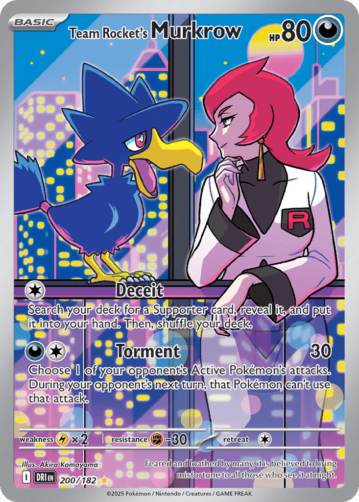 Team Rocket's Murkrow — Destined Rivals Pokemon card