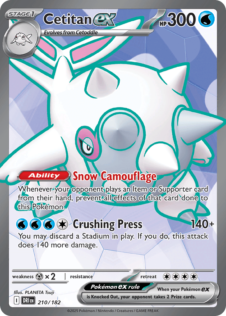 Cetitan ex — Destined Rivals Pokemon card