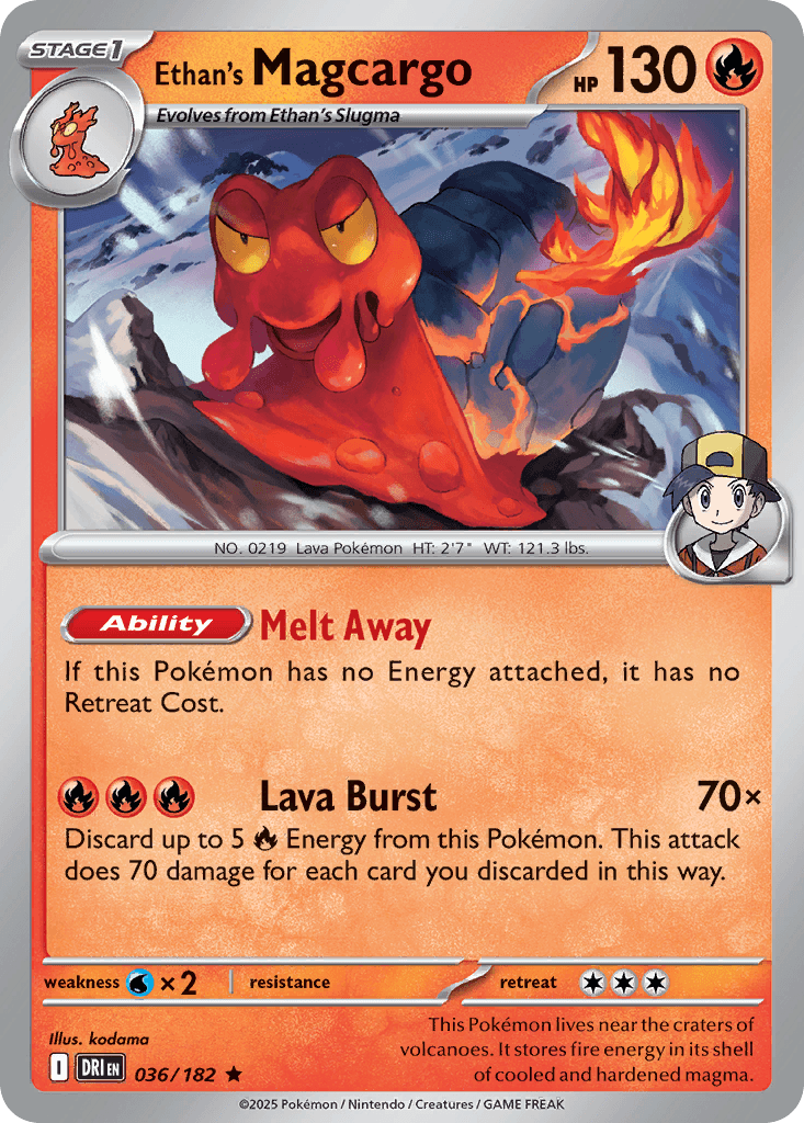 Ethan's Magcargo — Destined Rivals Pokemon card
