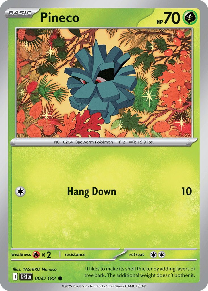 Pineco — Destined Rivals Pokemon card