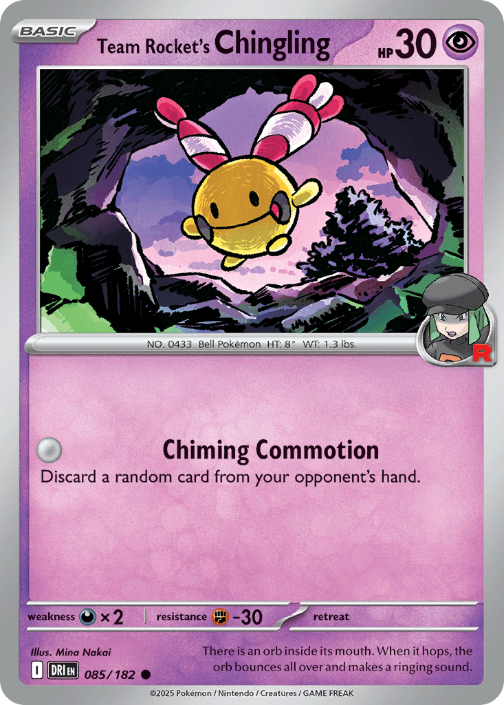Team Rocket's Chingling — Destined Rivals Pokemon card