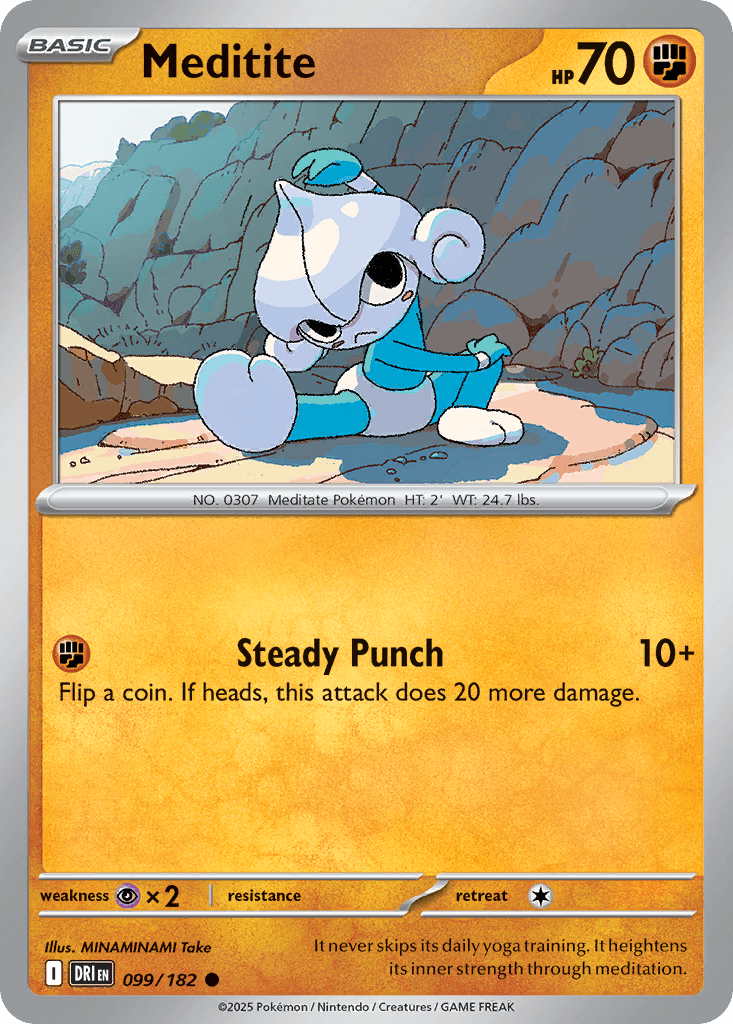 Meditite — Destined Rivals Pokemon card