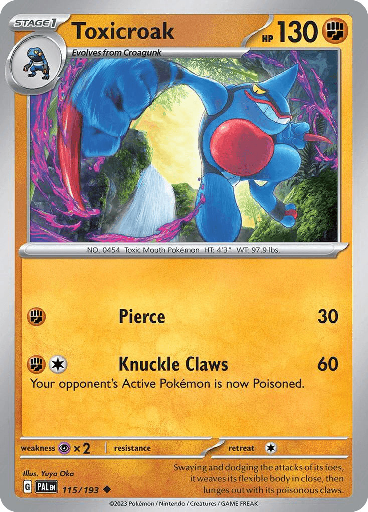 Toxicroak — Paldea Evolved Pokemon card
