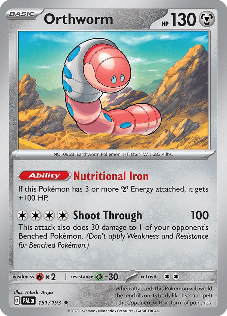 Orthworm — Paldea Evolved Pokemon card