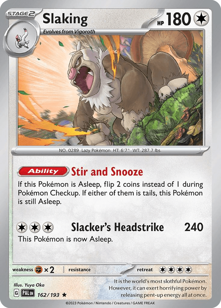 Slaking — Paldea Evolved Pokemon card