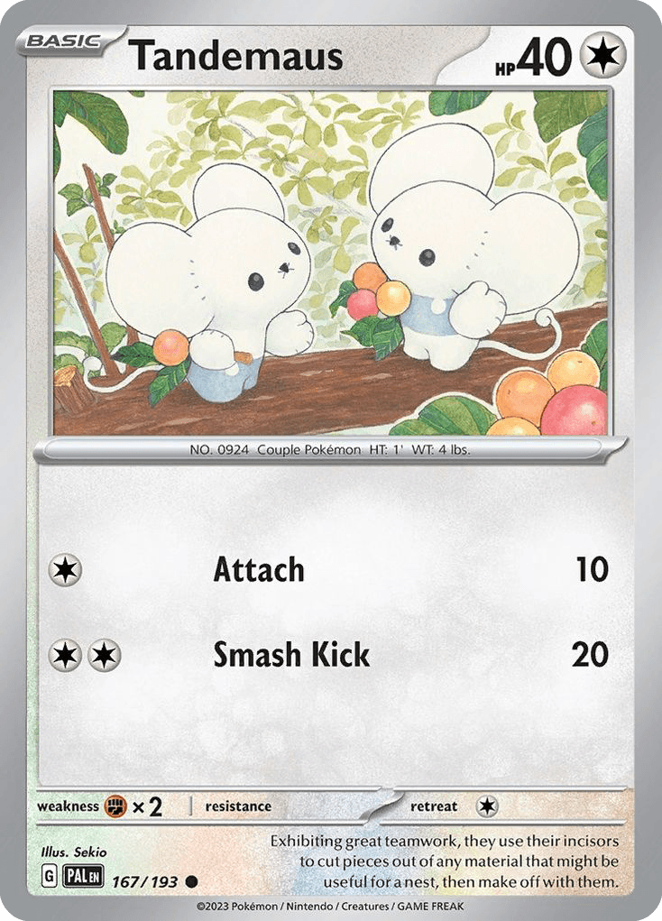 Tandemaus — Paldea Evolved Pokemon card
