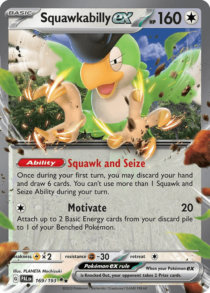 Squawkabilly ex — Paldea Evolved Pokemon card