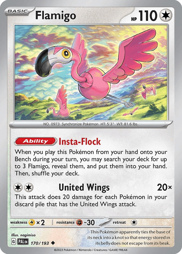 Flamigo — Paldea Evolved Pokemon card