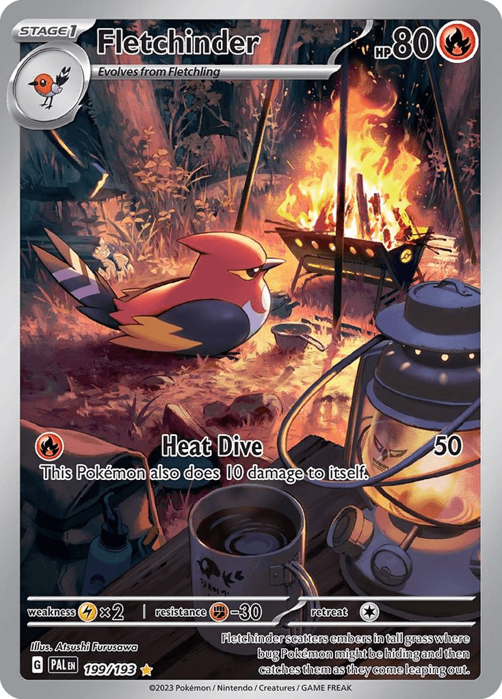 Fletchinder — Paldea Evolved Pokemon card