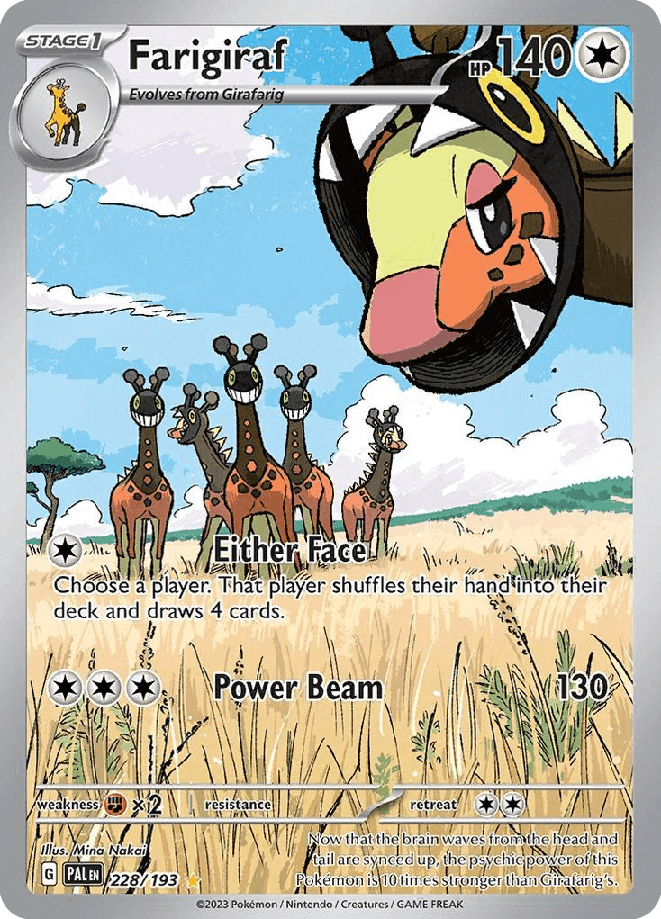 Farigiraf — Paldea Evolved Pokemon card