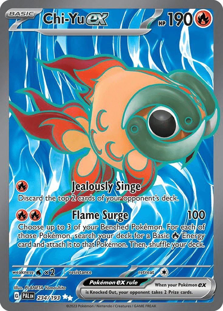 Chi-Yu ex — Paldea Evolved Pokemon card