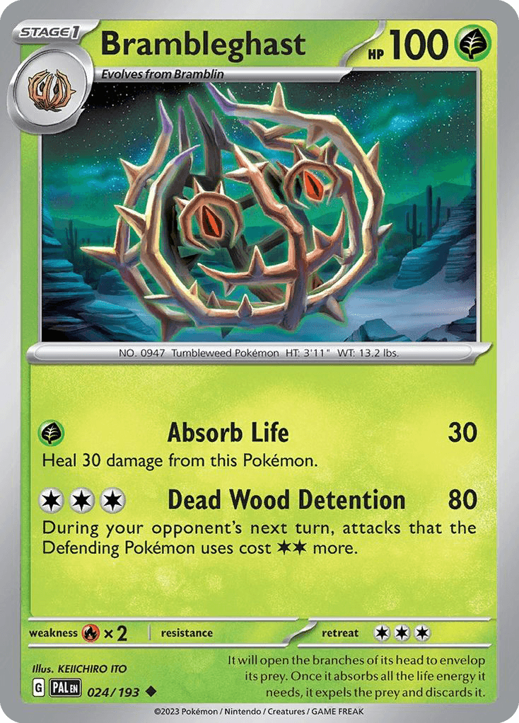 Brambleghast — Paldea Evolved Pokemon card