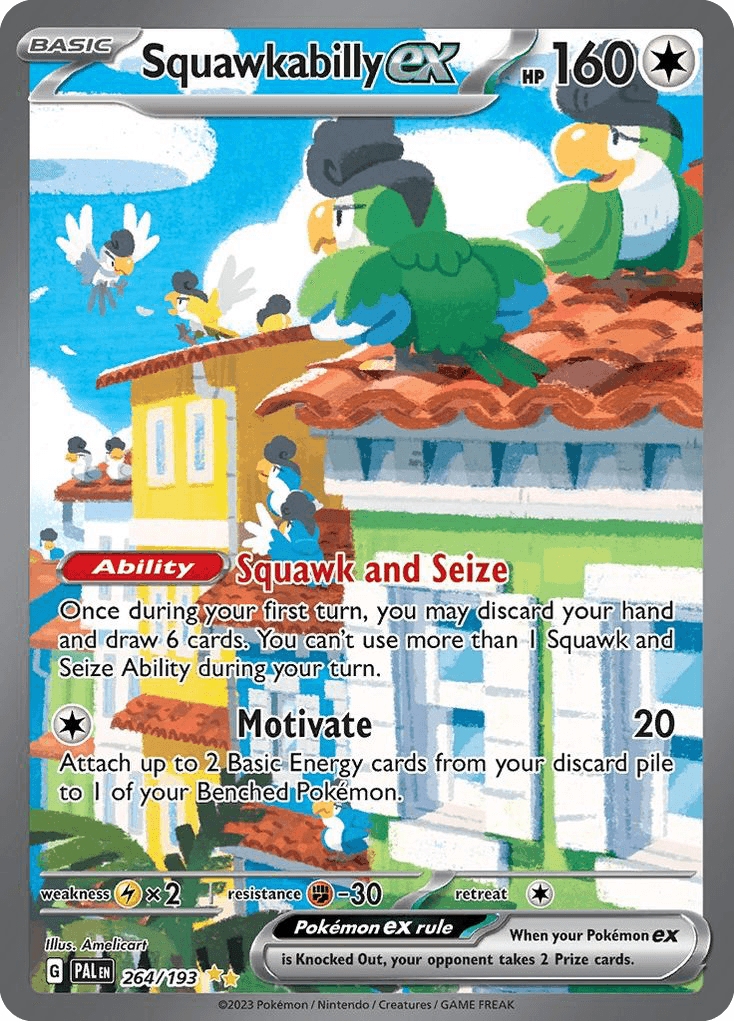 Squawkabilly ex — Paldea Evolved Pokemon card