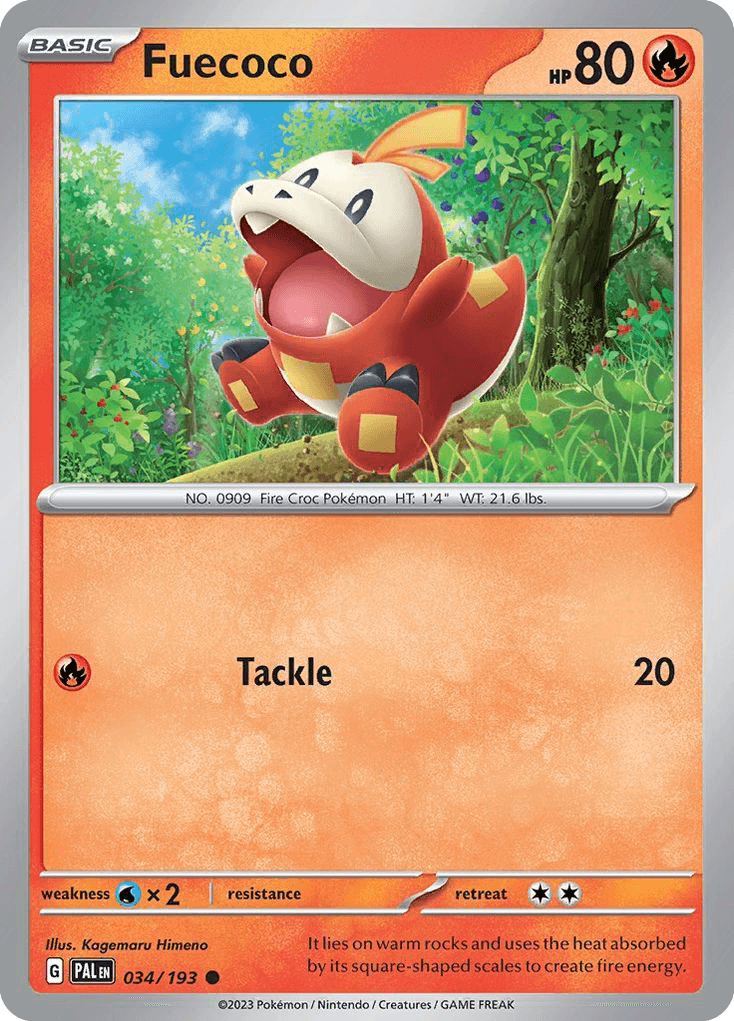 Fuecoco — Paldea Evolved Pokemon card