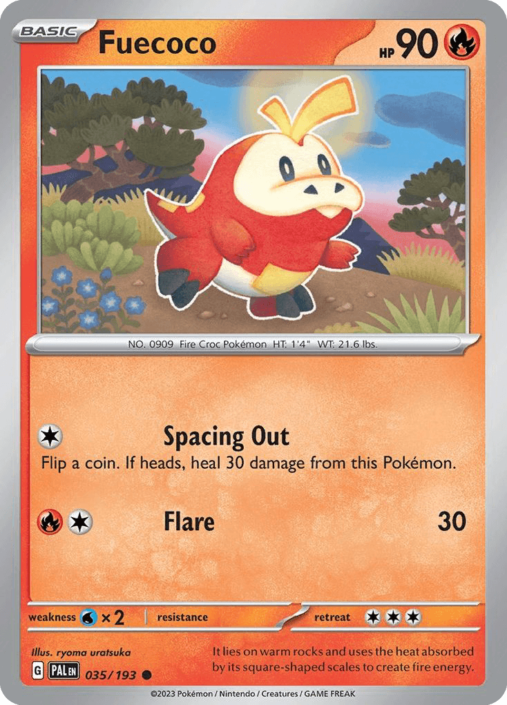 Fuecoco — Paldea Evolved Pokemon card