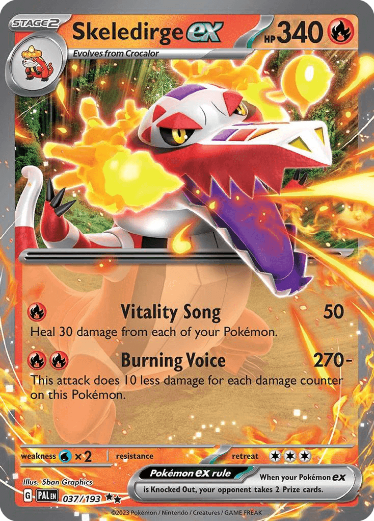 Skeledirge ex — Paldea Evolved Pokemon card
