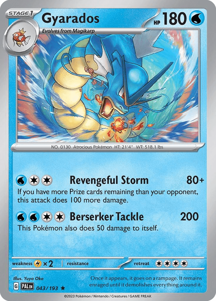 Gyarados — Paldea Evolved Pokemon card