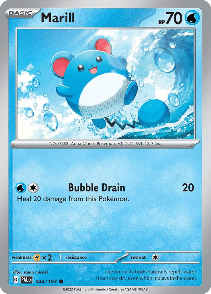 Marill — Paldea Evolved Pokemon card