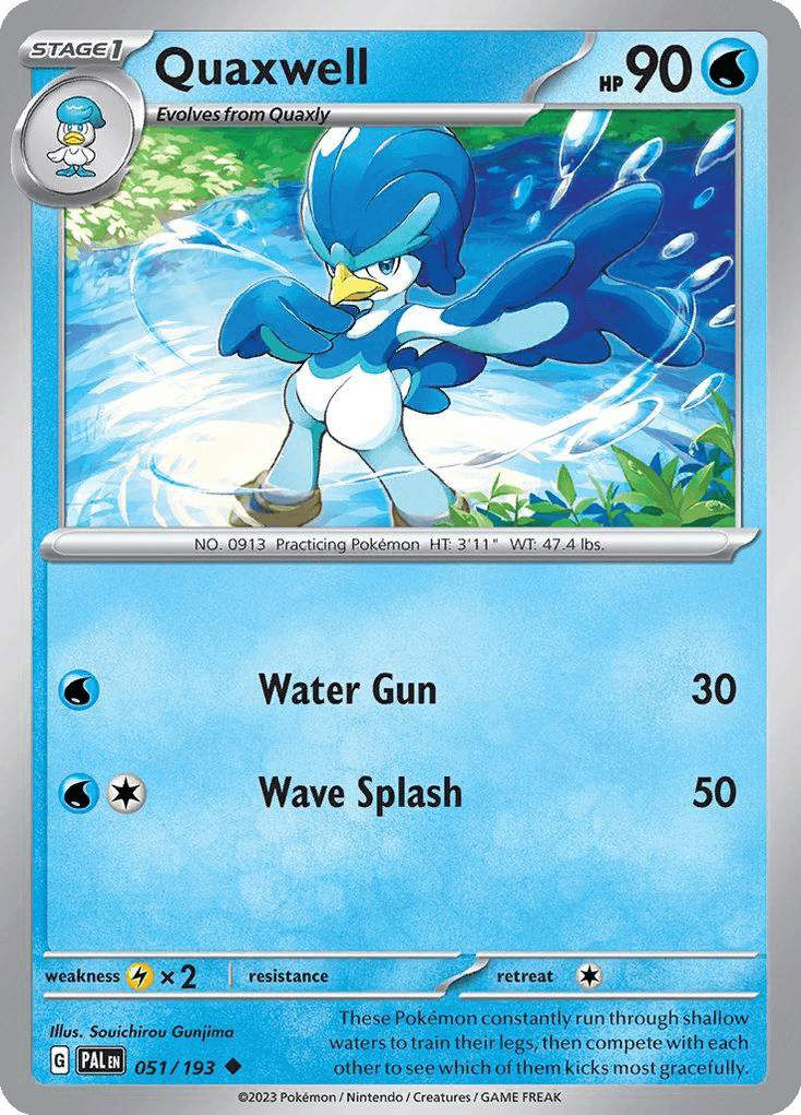 Quaxwell — Paldea Evolved Pokemon card