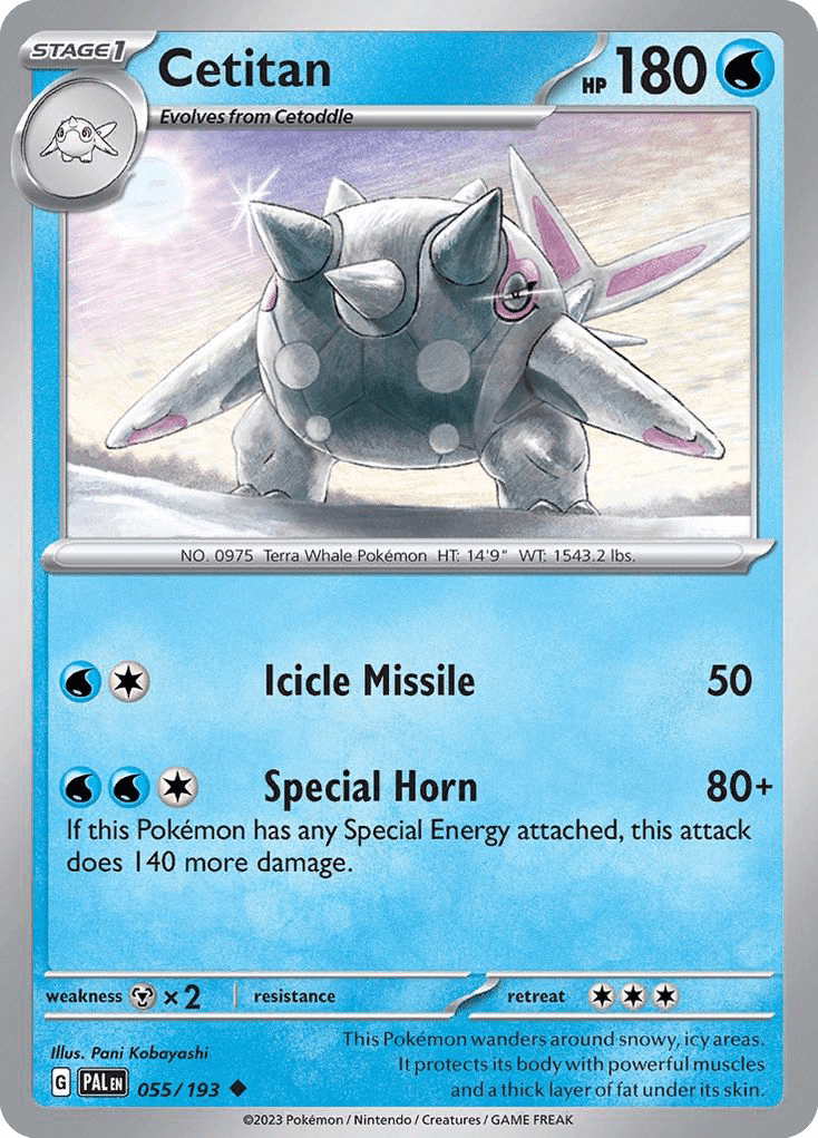 Cetitan — Paldea Evolved Pokemon card