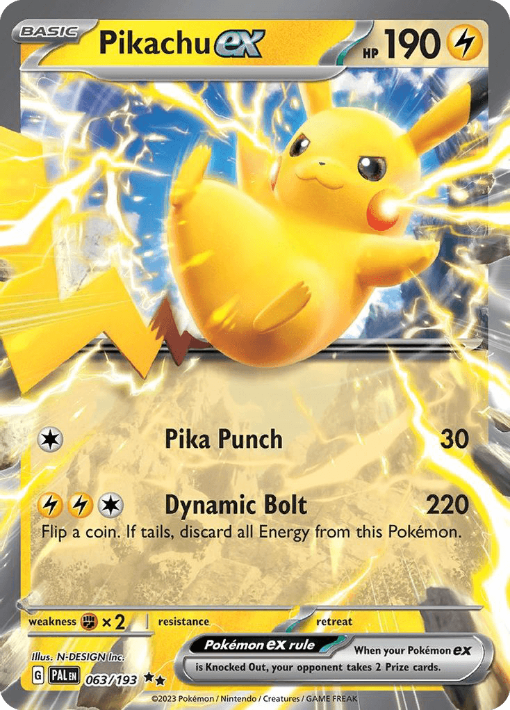 Pikachu ex — Paldea Evolved Pokemon card