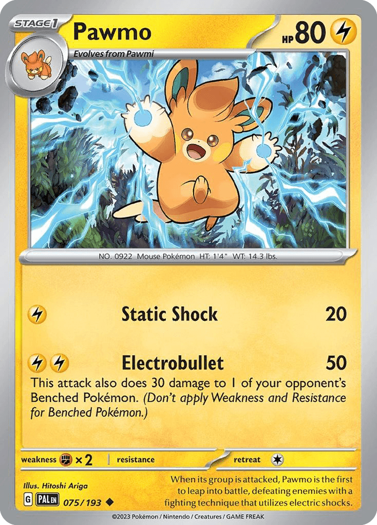 Pawmo — Paldea Evolved Pokemon card