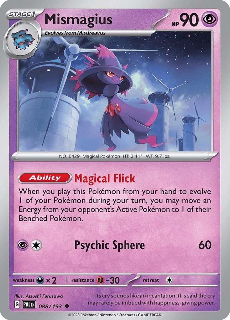 Mismagius — Paldea Evolved Pokemon card