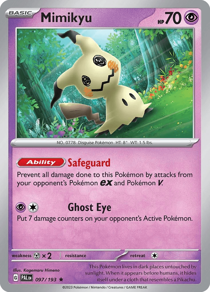 Mimikyu — Paldea Evolved Pokemon card