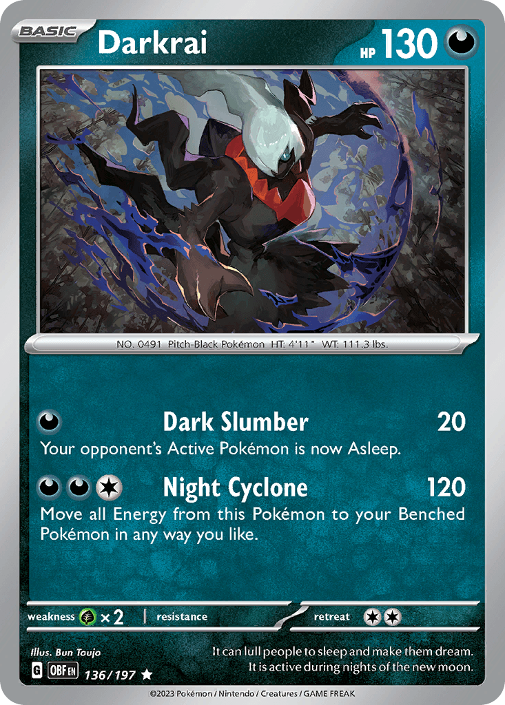Darkrai — Obsidian Flames Pokemon card