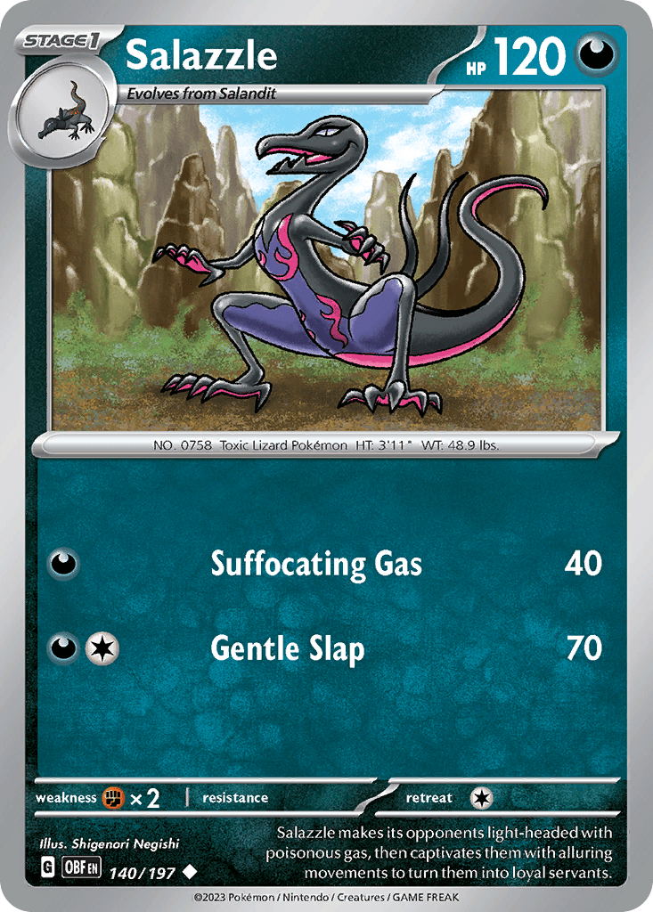 Salazzle — Obsidian Flames Pokemon card