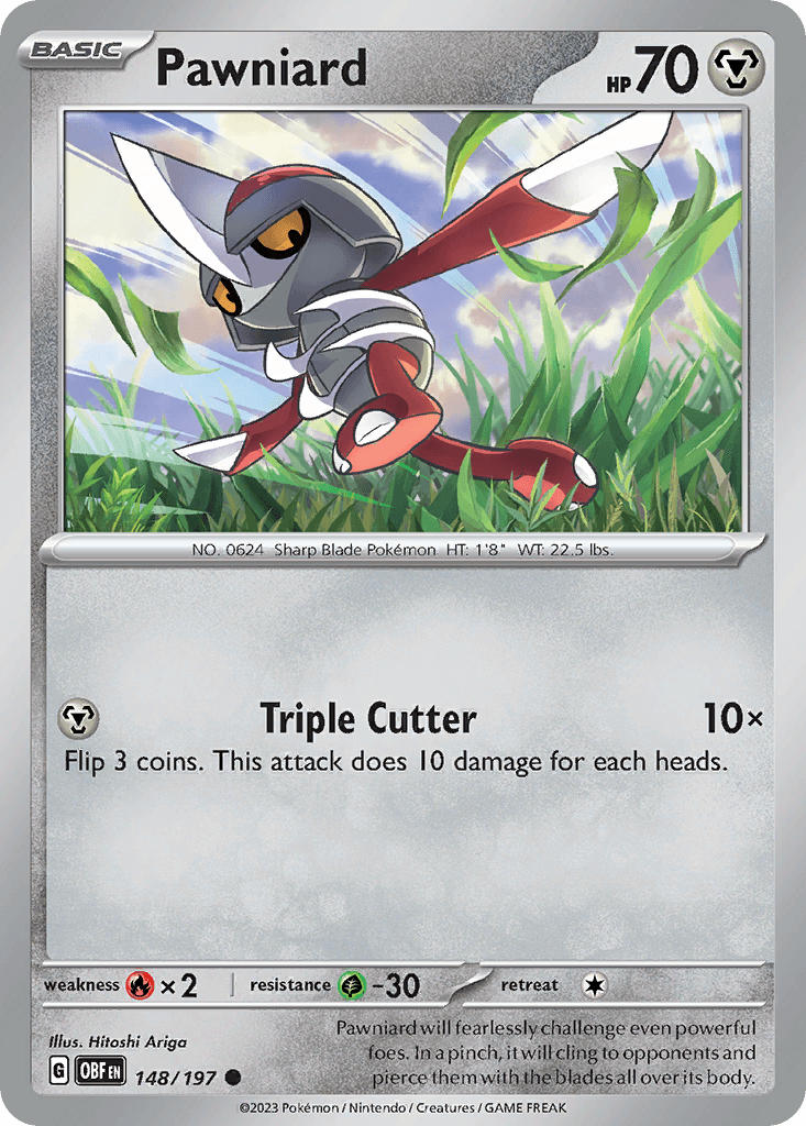 Pawniard — Obsidian Flames Pokemon card