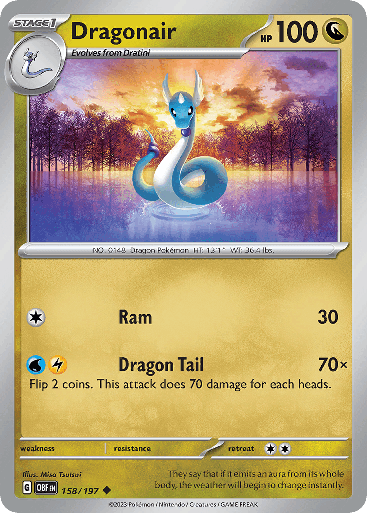 Dragonair — Obsidian Flames Pokemon card