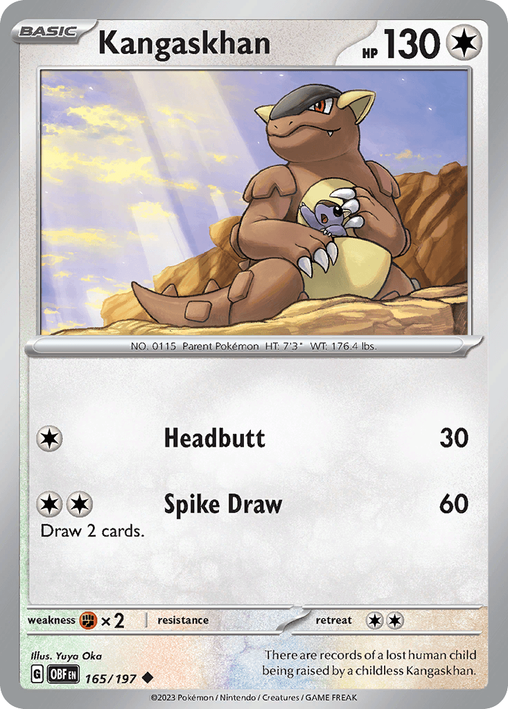 Kangaskhan — Obsidian Flames Pokemon card