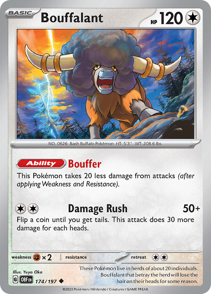 Bouffalant — Obsidian Flames Pokemon card