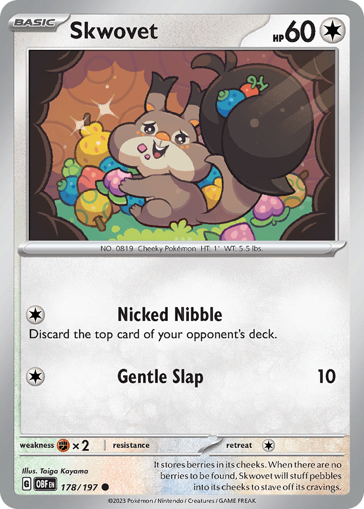 Skwovet — Obsidian Flames Pokemon card