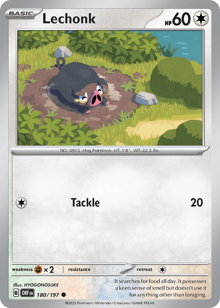 Lechonk — Obsidian Flames Pokemon card