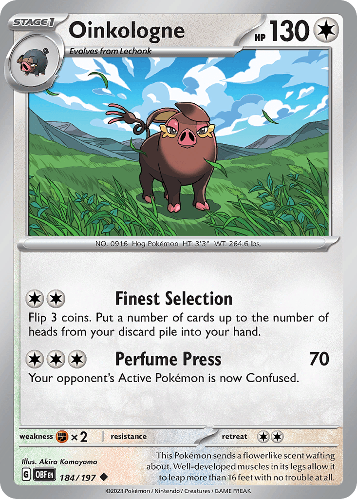Oinkologne — Obsidian Flames Pokemon card