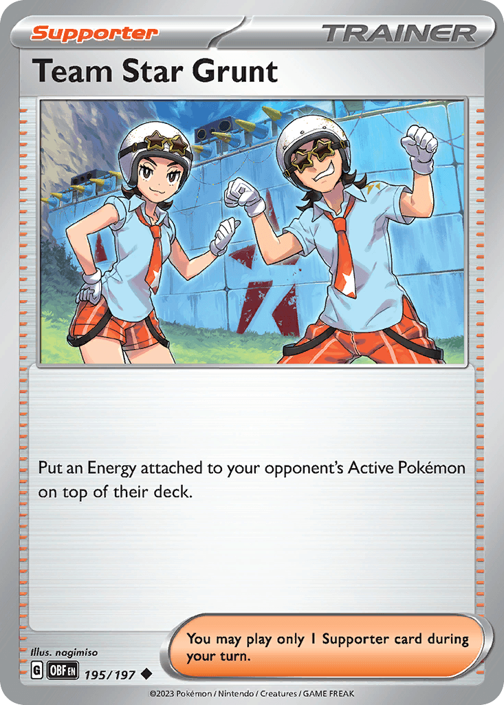 Team Star Grunt — Obsidian Flames Pokemon card