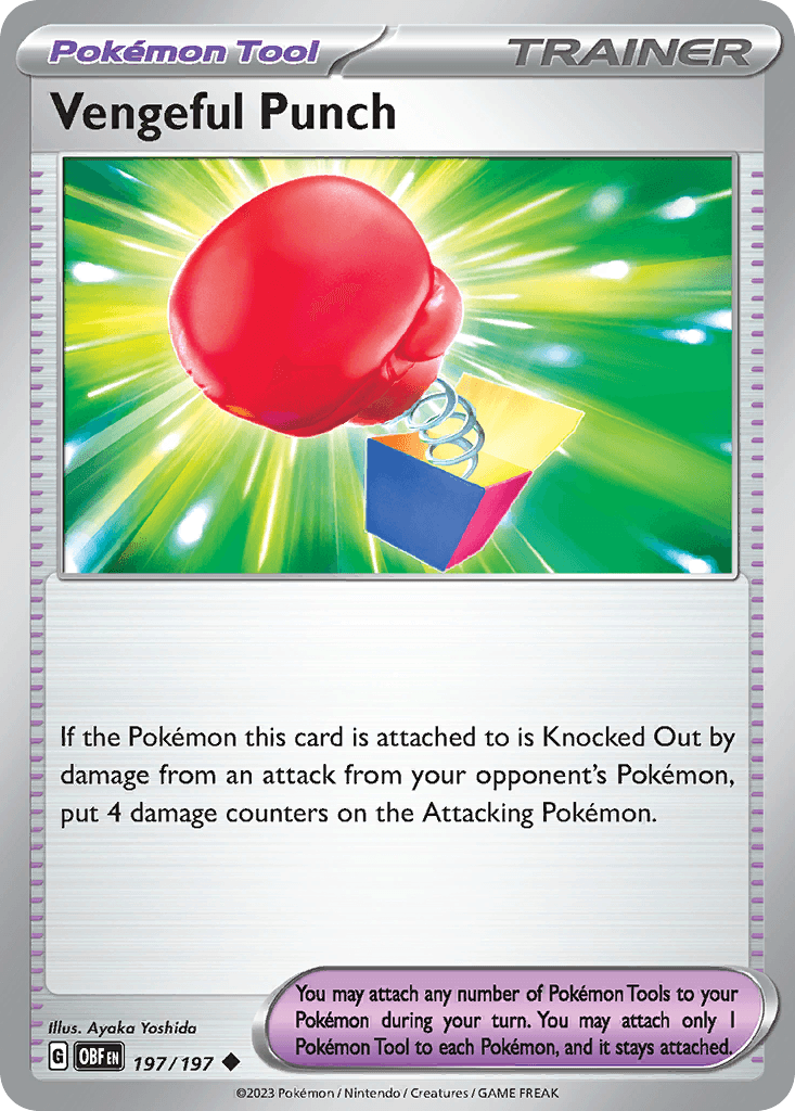Vengeful Punch — Obsidian Flames Pokemon card