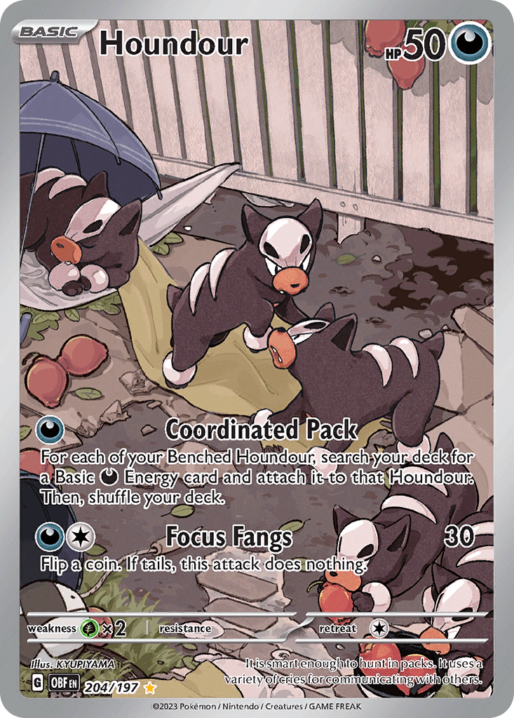Houndour — Obsidian Flames Pokemon card