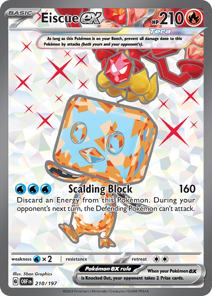 Eiscue ex — Obsidian Flames Pokemon card