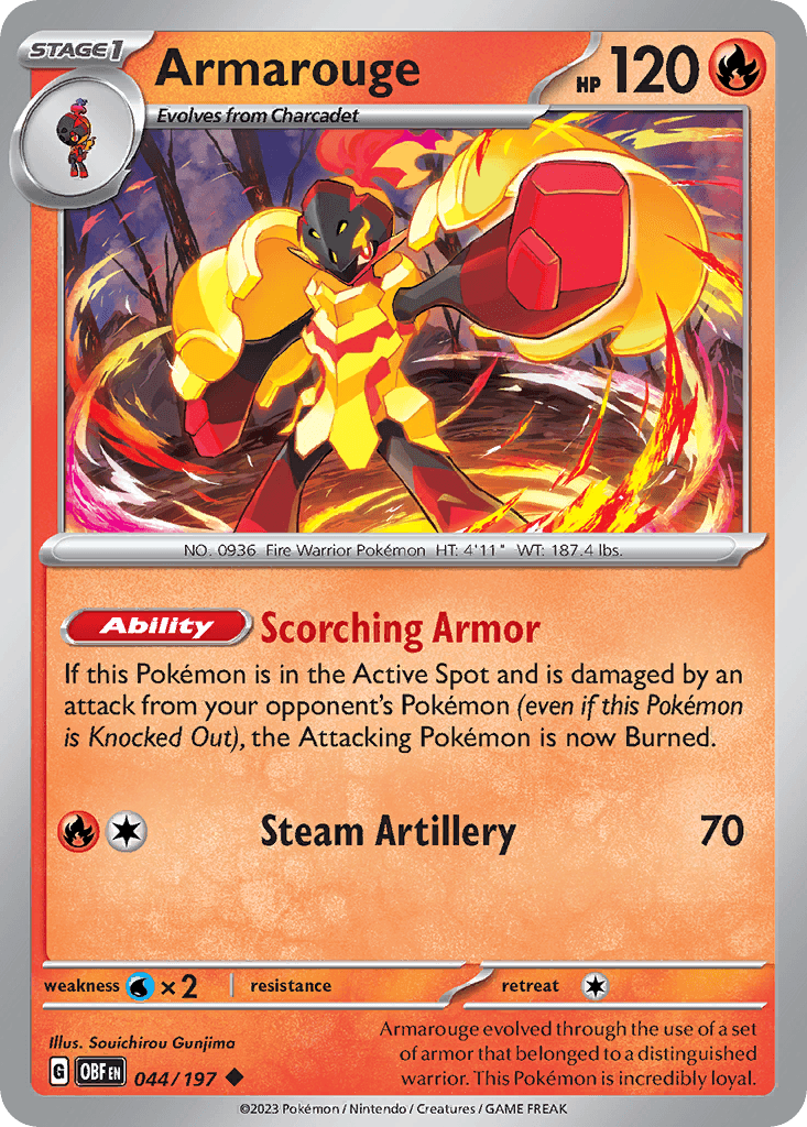 Armarouge — Obsidian Flames Pokemon card