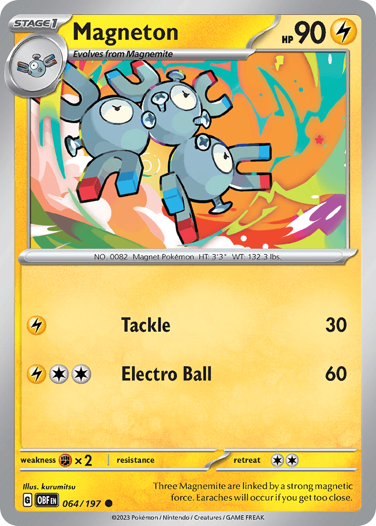 Magneton — Obsidian Flames Pokemon card