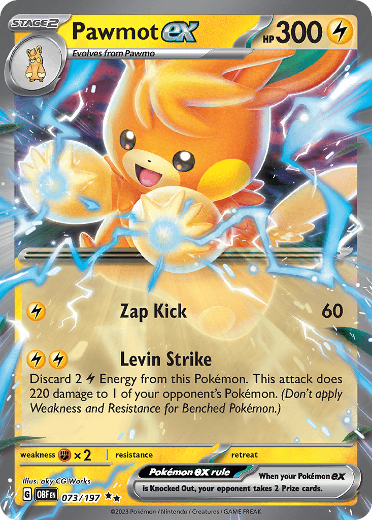 Pawmot ex — Obsidian Flames Pokemon card
