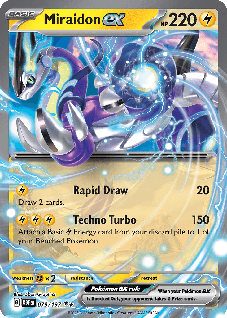 Miraidon ex — Obsidian Flames Pokemon card