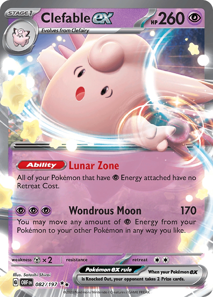 Clefable ex — Obsidian Flames Pokemon card