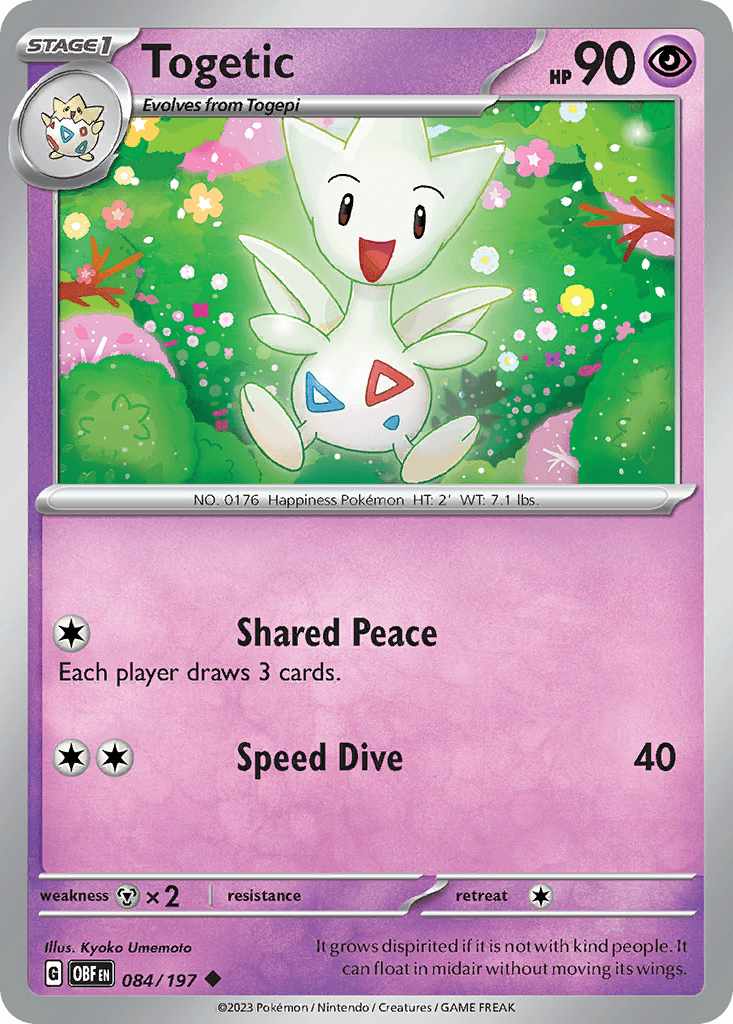 Togetic — Obsidian Flames Pokemon card