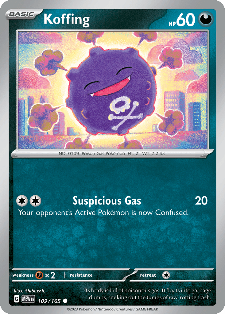 Koffing — 151 Pokemon card