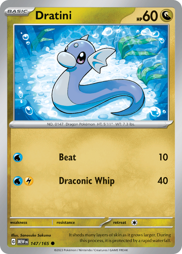 Dratini — 151 Pokemon card