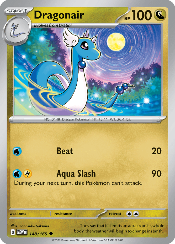 Dragonair — 151 Pokemon card